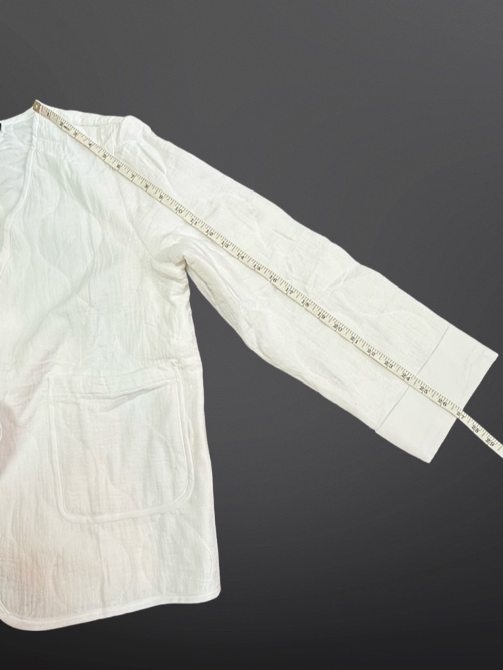 Women’s Cream Tie-Front Blazer with Patch Pockets - Picture 6 of 10